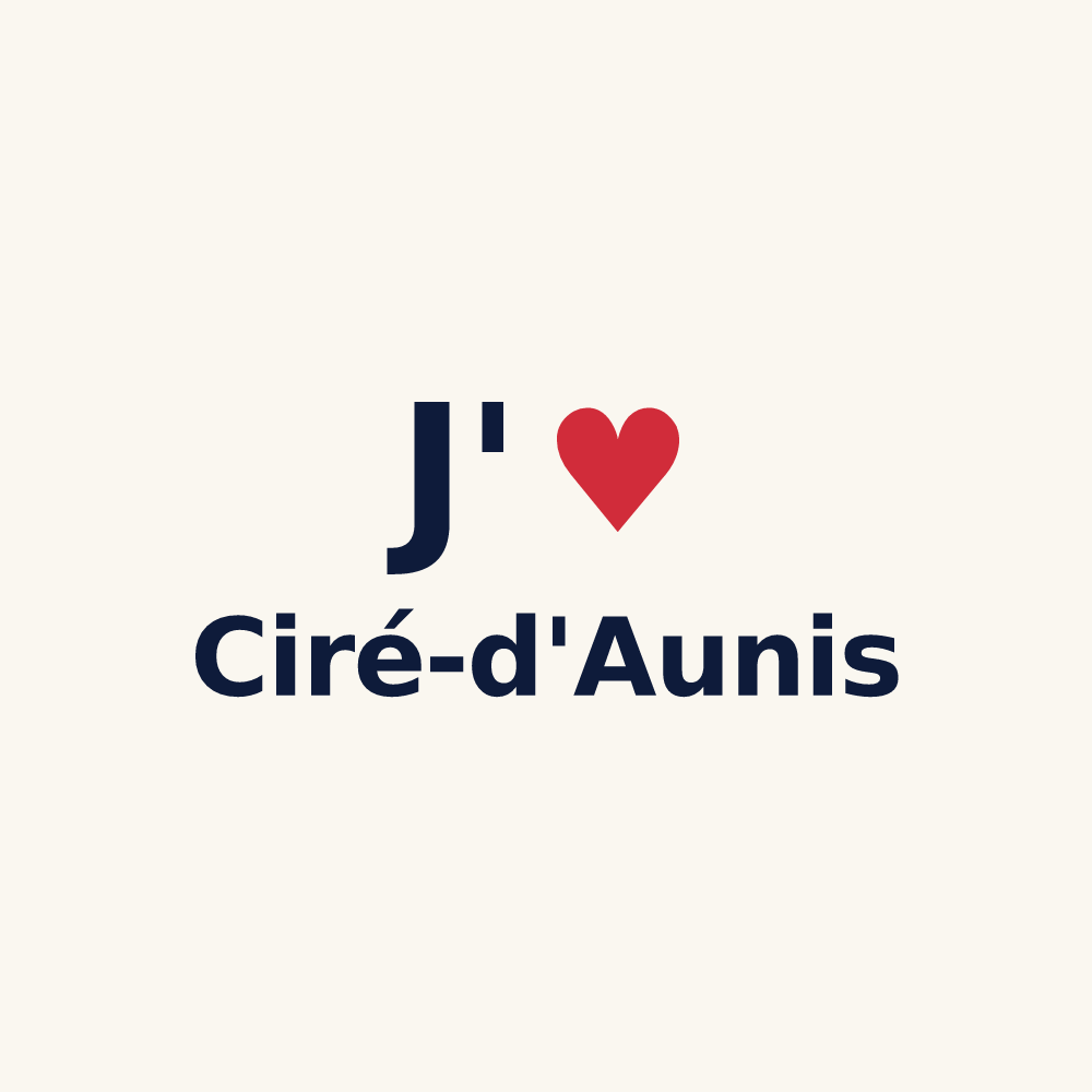 Tasse personnalisée Ciré-d'Aunis — design J'aime Ciré-d'Aunis