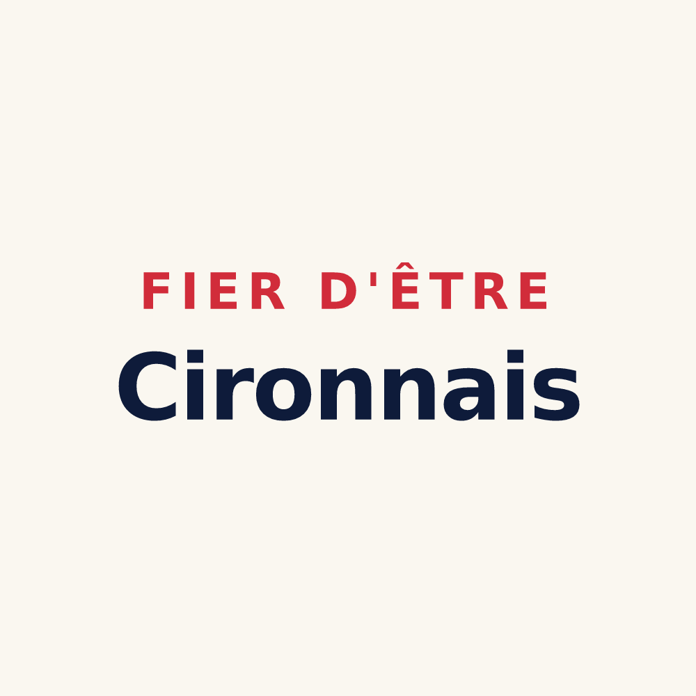 Tasse « Fier d'être Cironnais » — design pour Ciron
