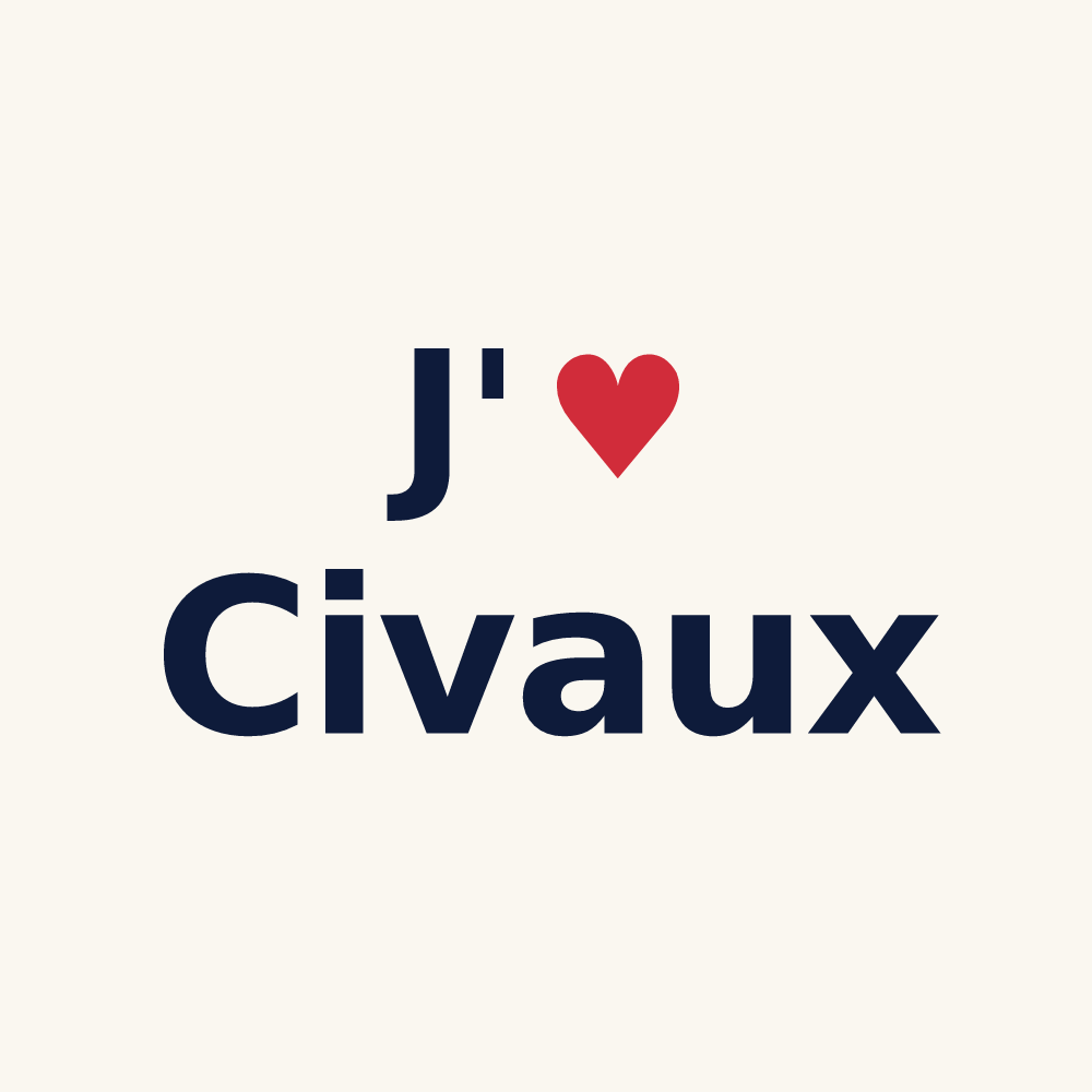 Tasse personnalisée Civaux — design J'aime Civaux