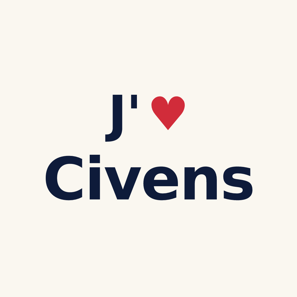Tasse personnalisée Civens — design J'aime Civens