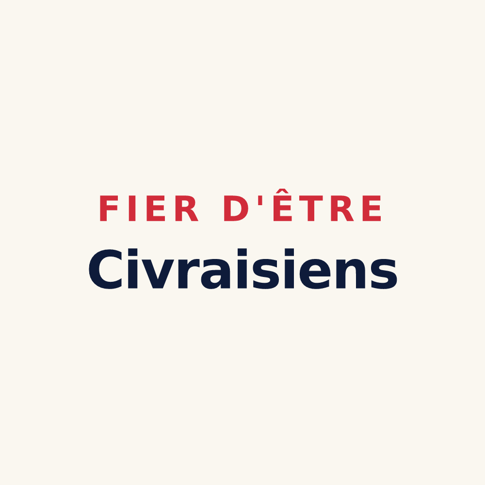 Tasse « Fier d'être Civraisiens » — design pour Civray