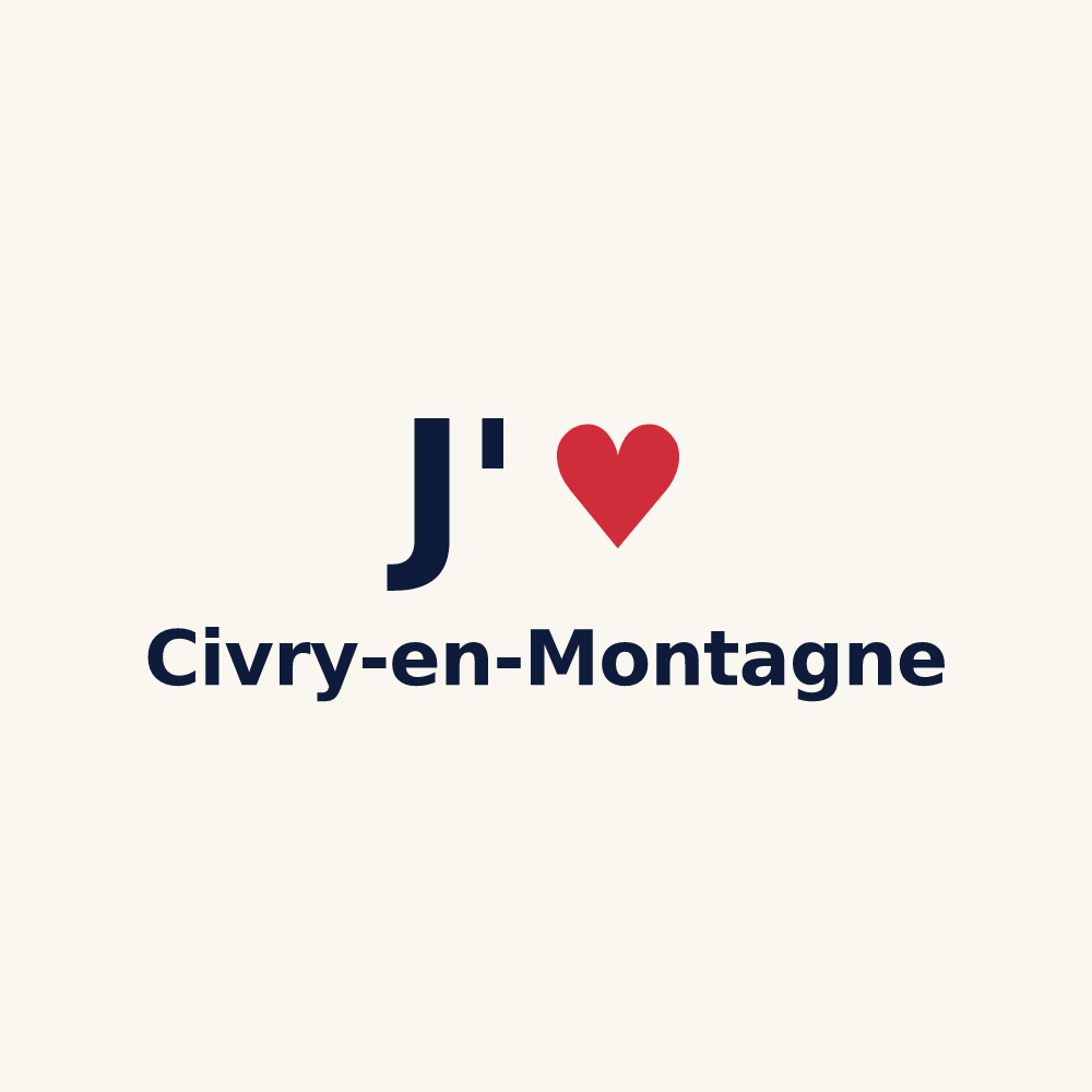 Tasse personnalisée Civry-en-Montagne — design J'aime Civry-en-Montagne