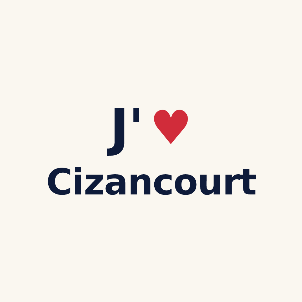 Tasse personnalisée Cizancourt — design J'aime Cizancourt