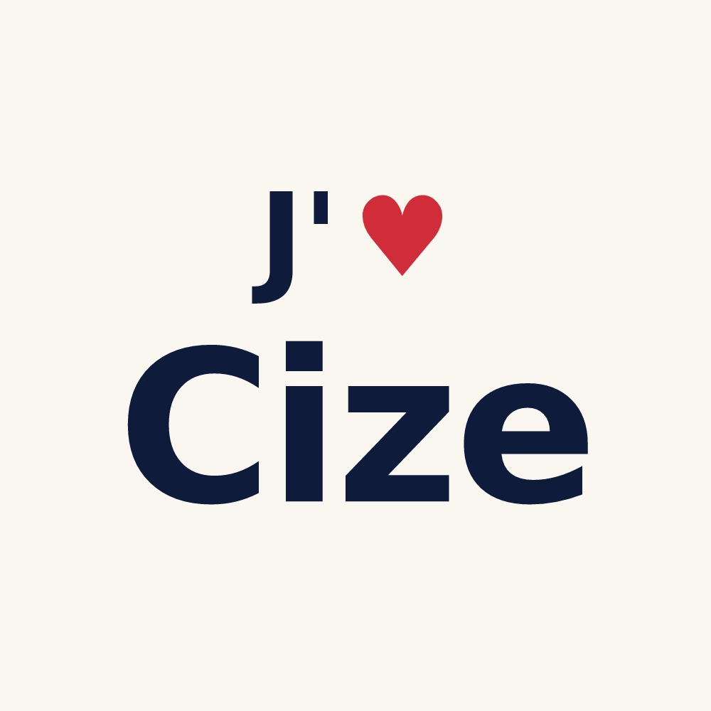Tasse personnalisée Cize — design J'aime Cize