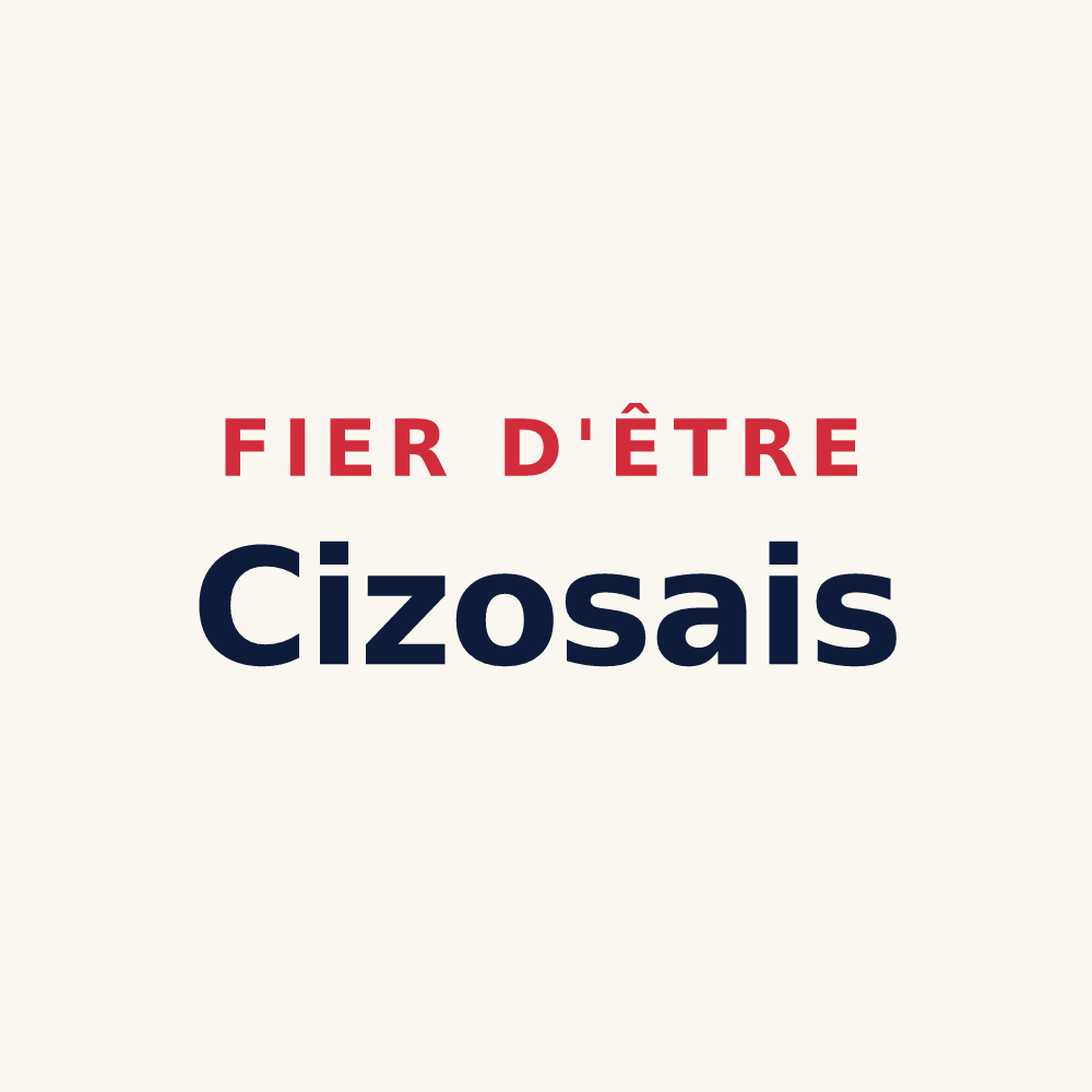 Tasse « Fier d'être Cizosais » — design pour Cizos
