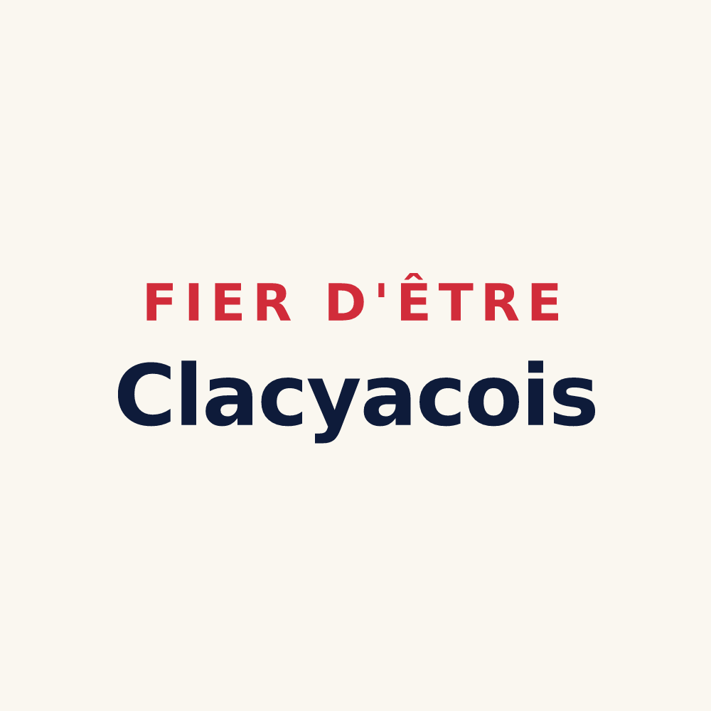 Tasse « Fier d'être Clacyacois » — design pour Clacy-et-Thierret