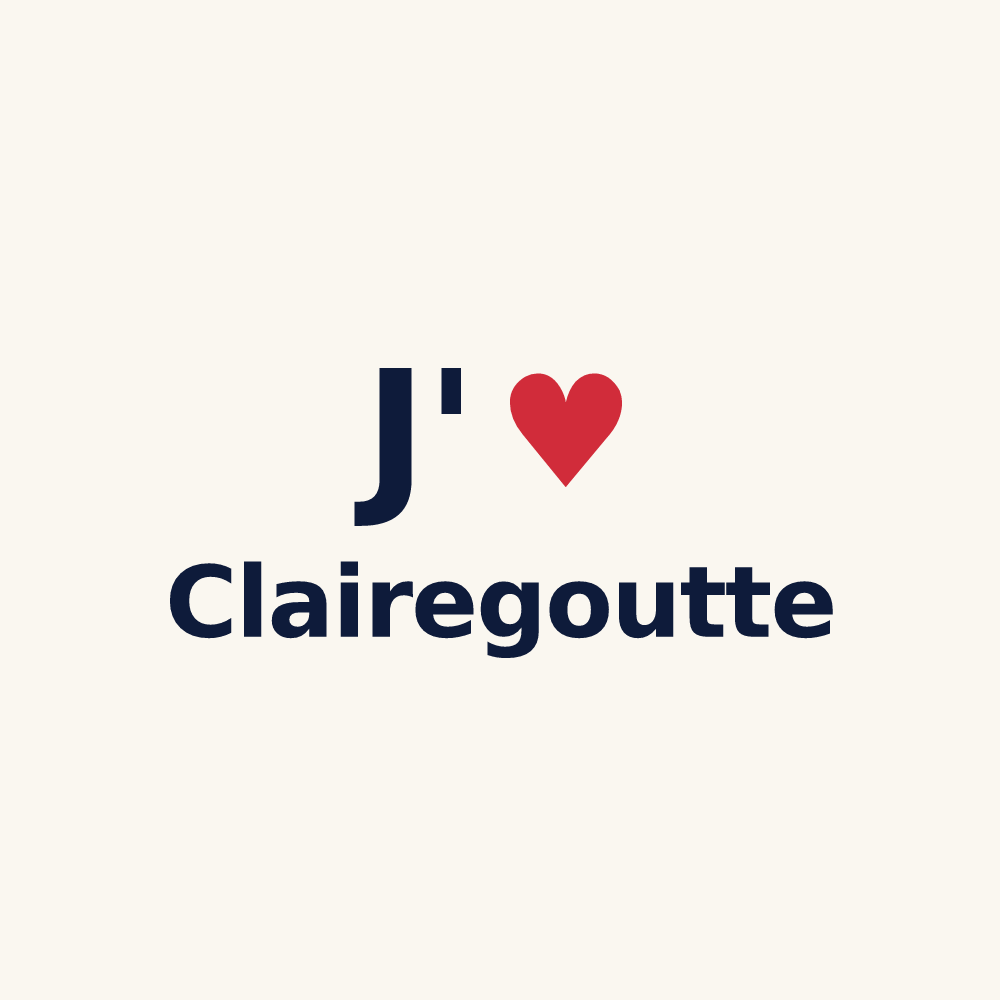 Tasse personnalisée Clairegoutte — design J'aime Clairegoutte