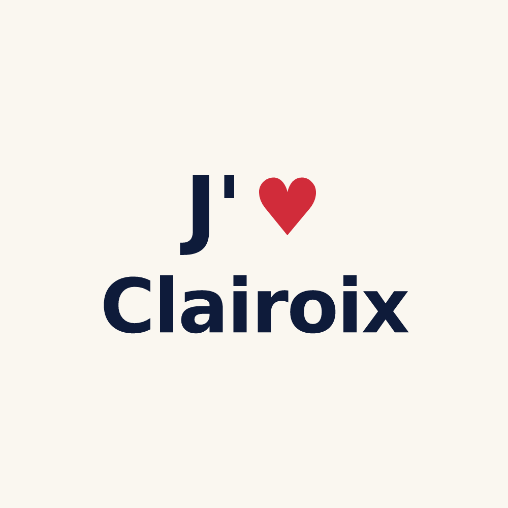 Tasse personnalisée Clairoix — design J'aime Clairoix
