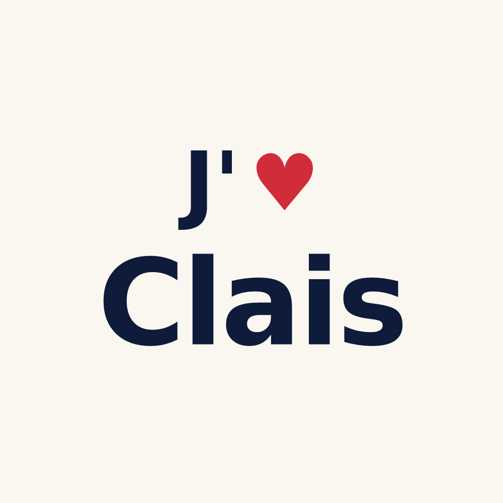 Tasse personnalisée Clais — design J'aime Clais
