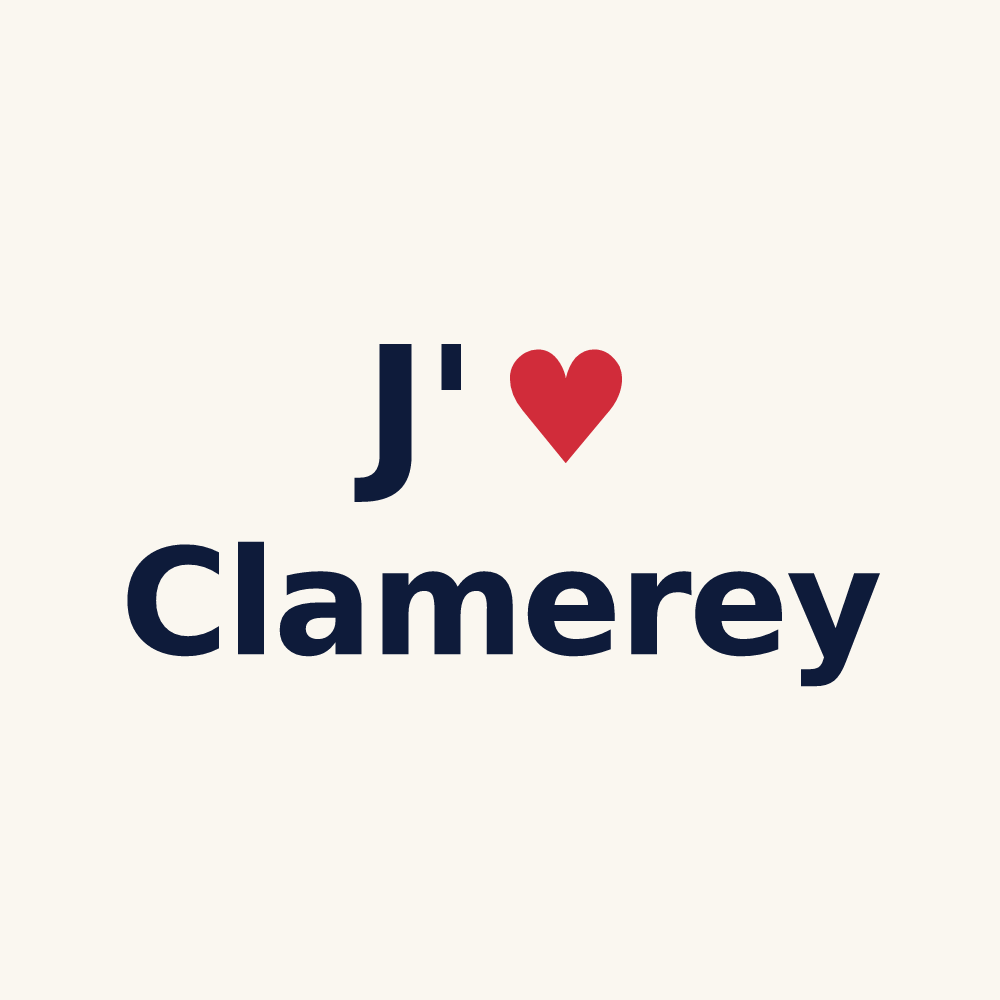Tasse personnalisée Clamerey — design J'aime Clamerey