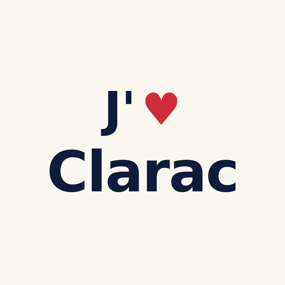 Tasse personnalisée Clarac — design J'aime Clarac