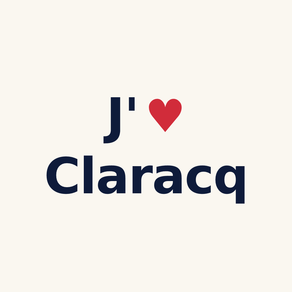 Tasse personnalisée Claracq — design J'aime Claracq