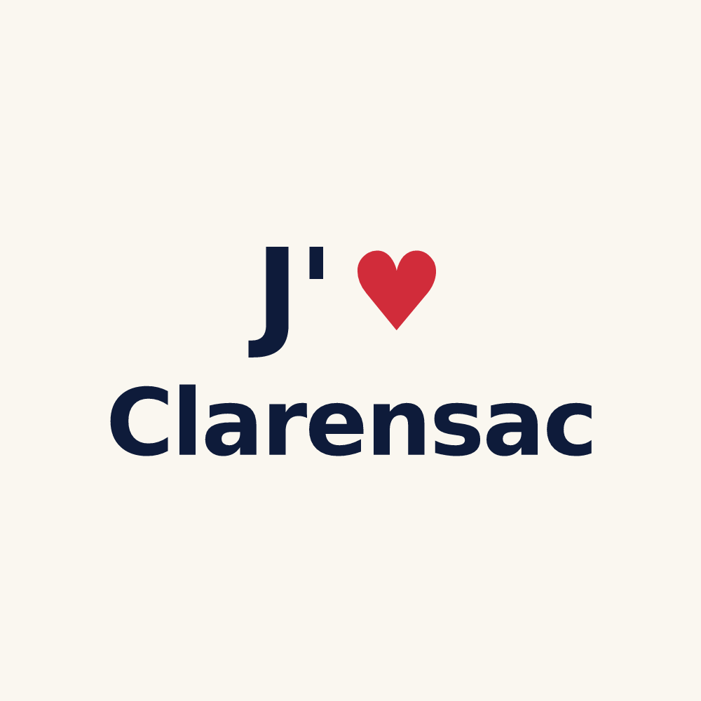 Tasse personnalisée Clarensac — design J'aime Clarensac