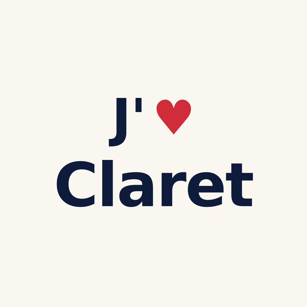 Tasse personnalisée Claret — design J'aime Claret
