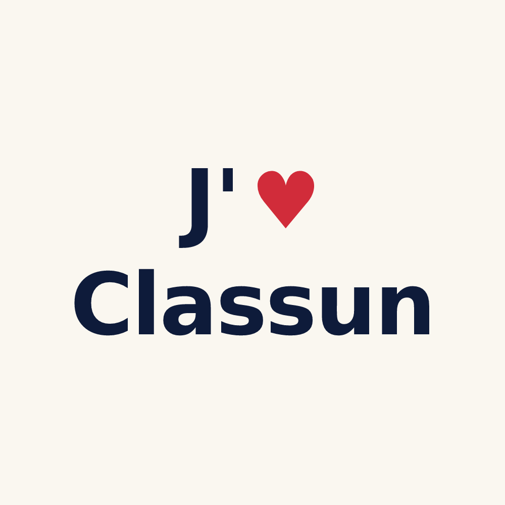 Tasse personnalisée Classun — design J'aime Classun