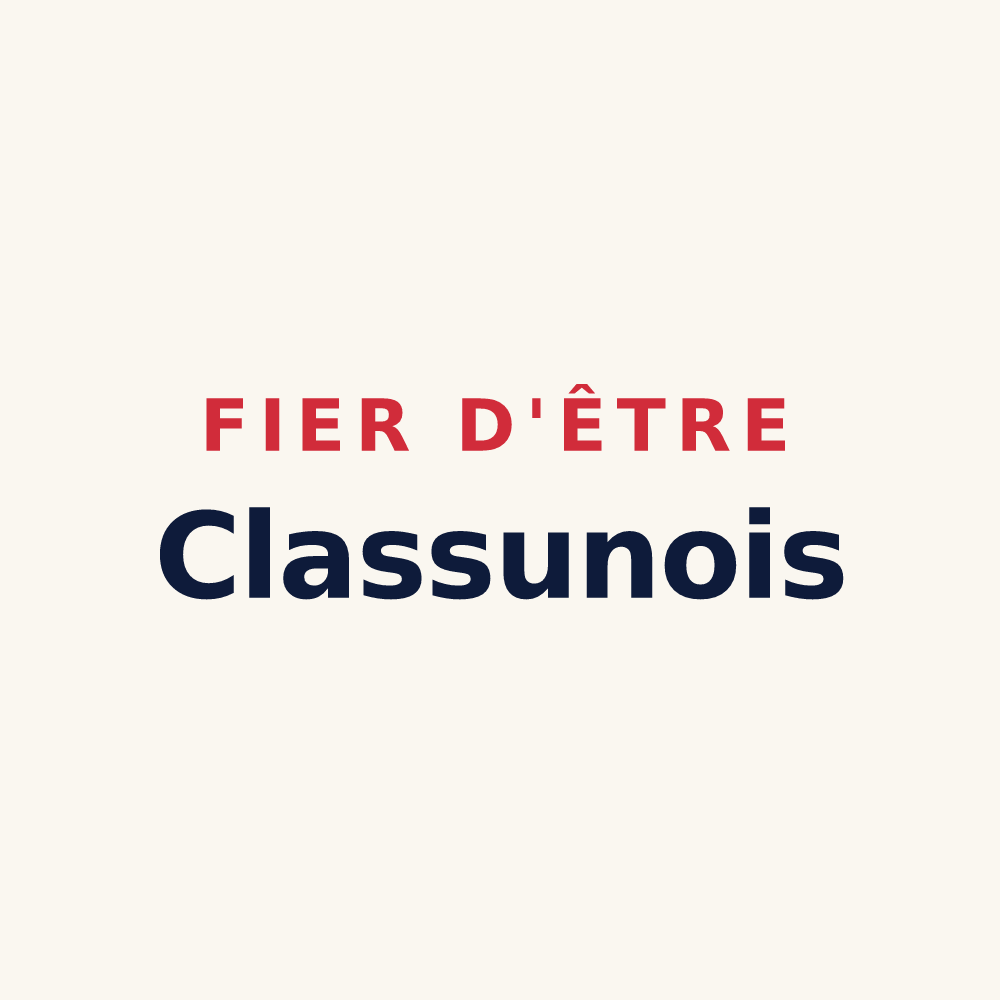 Tasse « Fier d'être Classunois » — design pour Classun