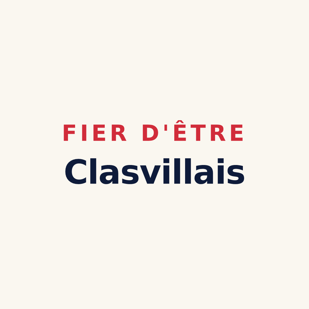 Tasse « Fier d'être Clasvillais » — design pour Clasville