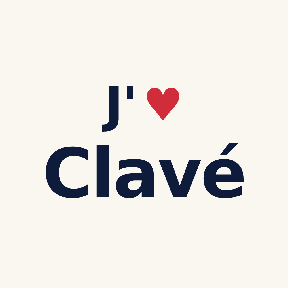 Tasse personnalisée Clavé — design J'aime Clavé