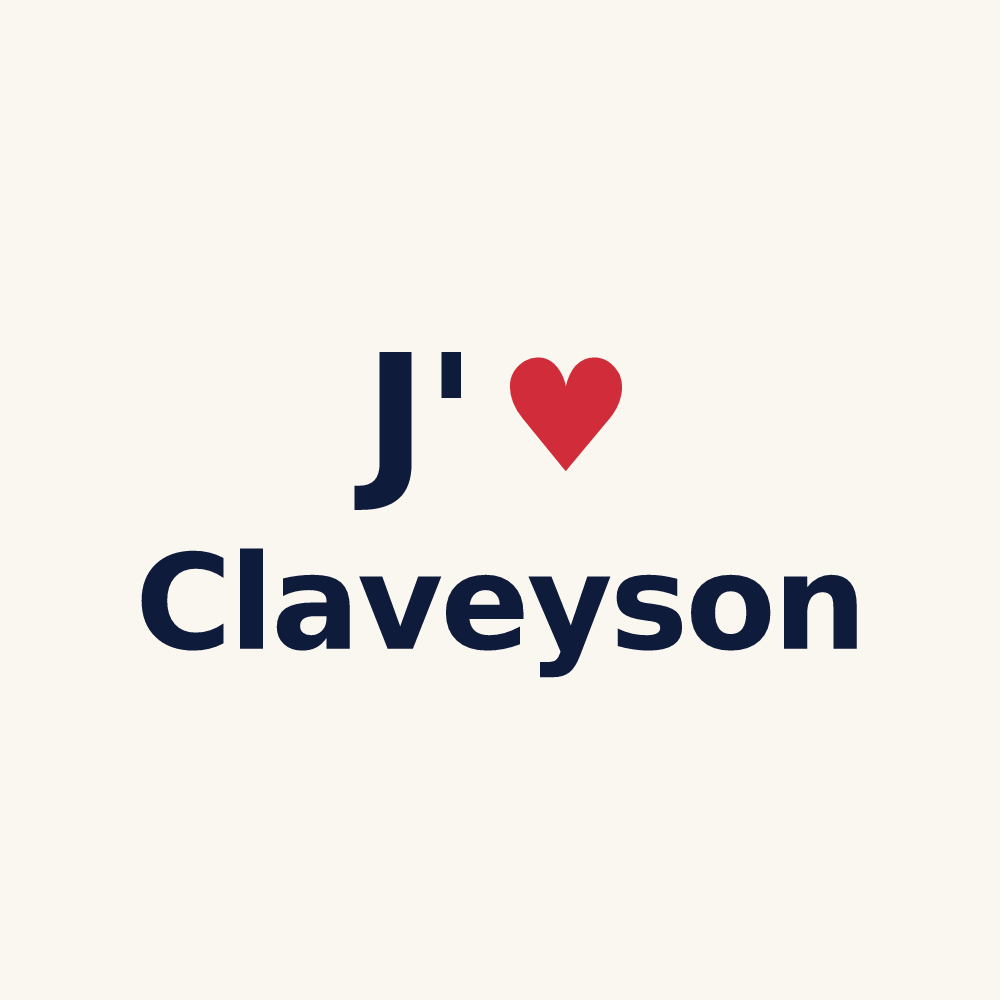 Tasse personnalisée Claveyson — design J'aime Claveyson