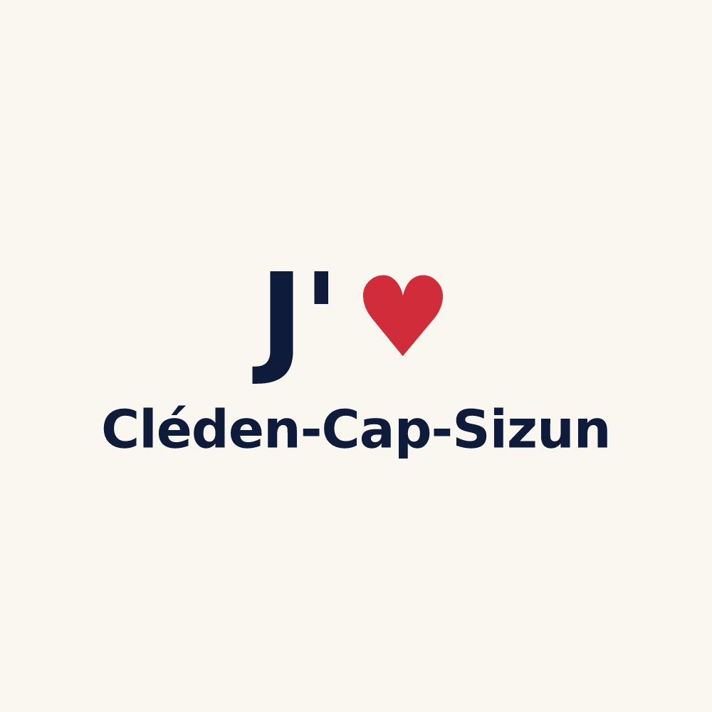 Tasse personnalisée Cléden-Cap-Sizun — design « J'aime Cléden-Cap-Sizun » imprimé sur la tasse