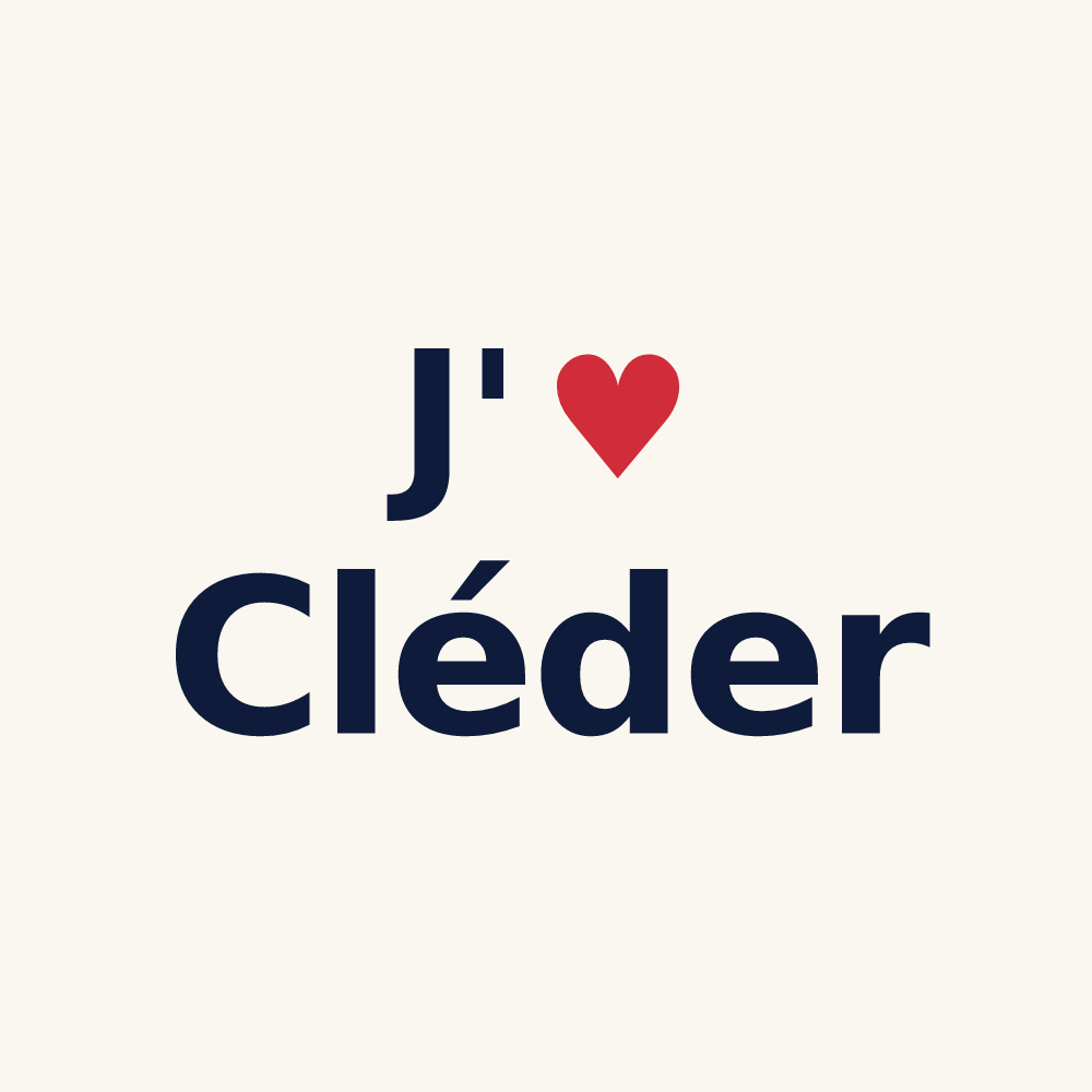 Tasse personnalisée Cléder — design J'aime Cléder