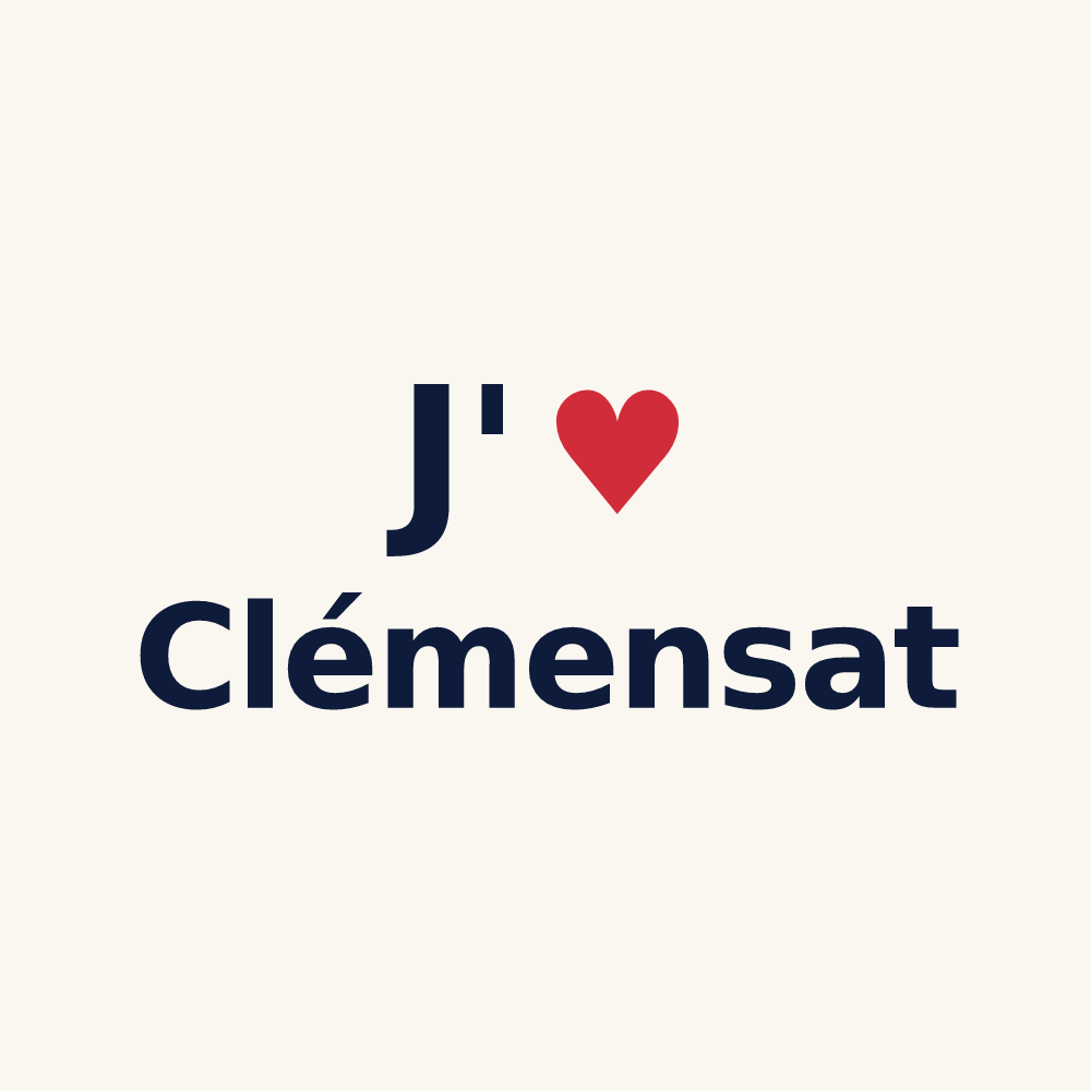 Tasse personnalisée Clémensat — design J'aime Clémensat