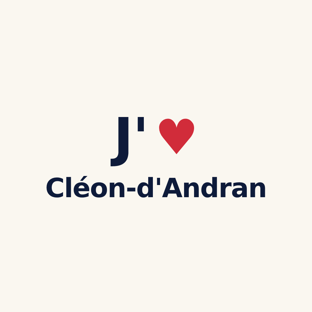 Tasse personnalisée Cléon-d'Andran — design J'aime Cléon-d'Andran