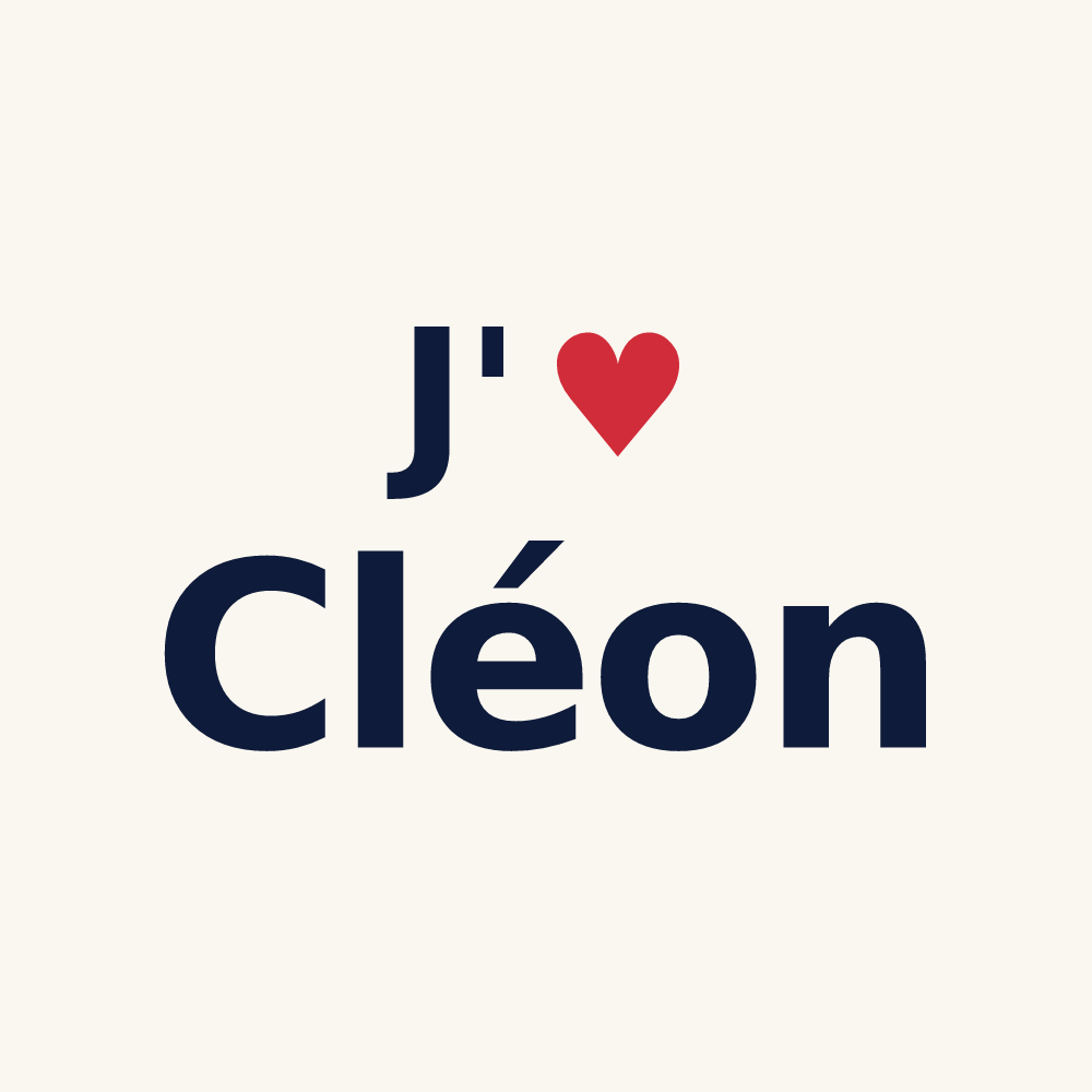 Tasse personnalisée Cléon — design J'aime Cléon