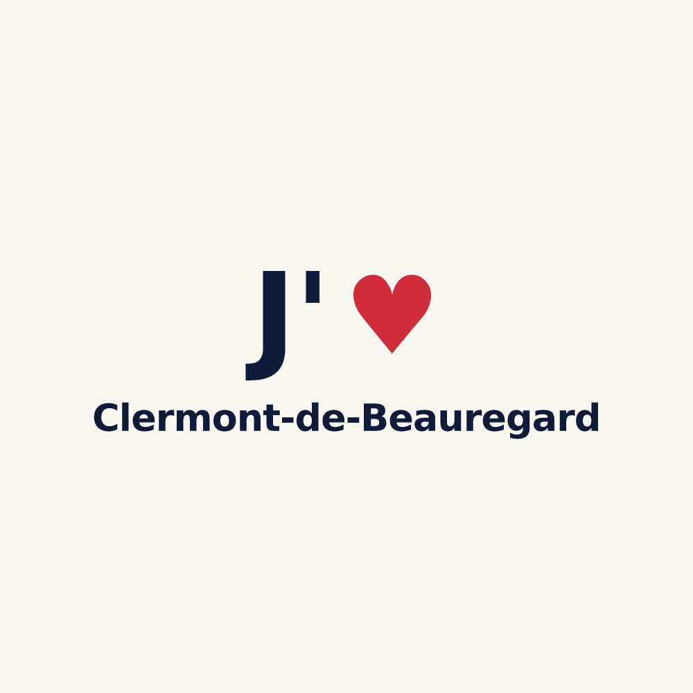 Tasse personnalisée Clermont-de-Beauregard — design J'aime Clermont-de-Beauregard