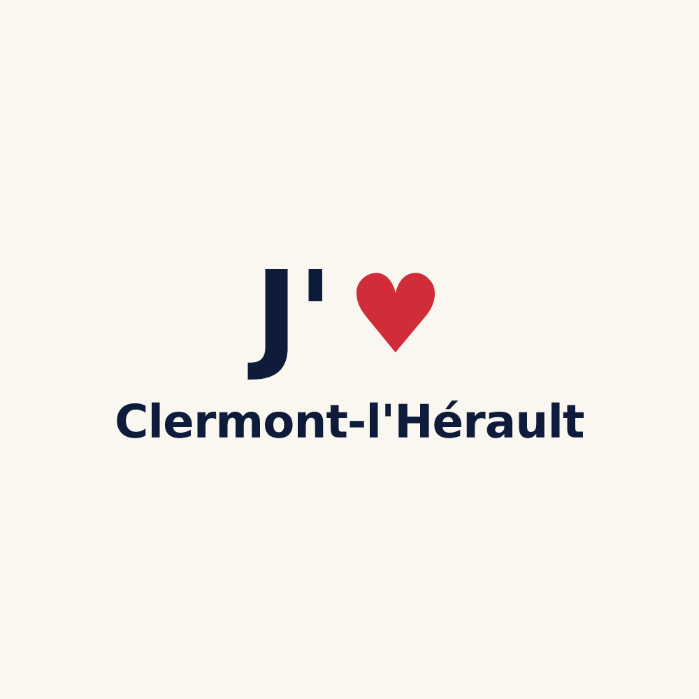 Tasse personnalisée Clermont-l'Hérault — design J'aime Clermont-l'Hérault