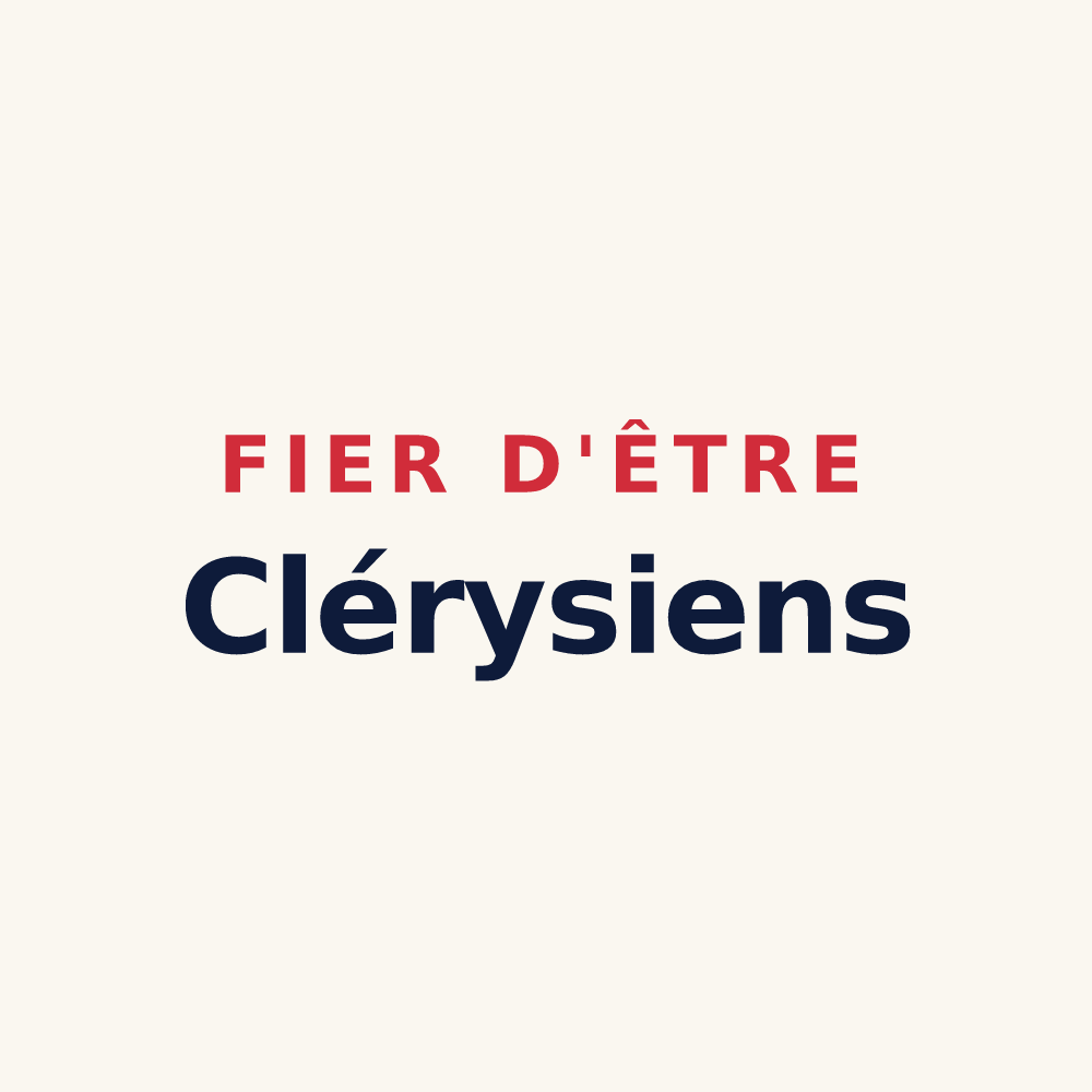 Tasse « Fier d'être Clérysiens » — design pour Cléry-en-Vexin