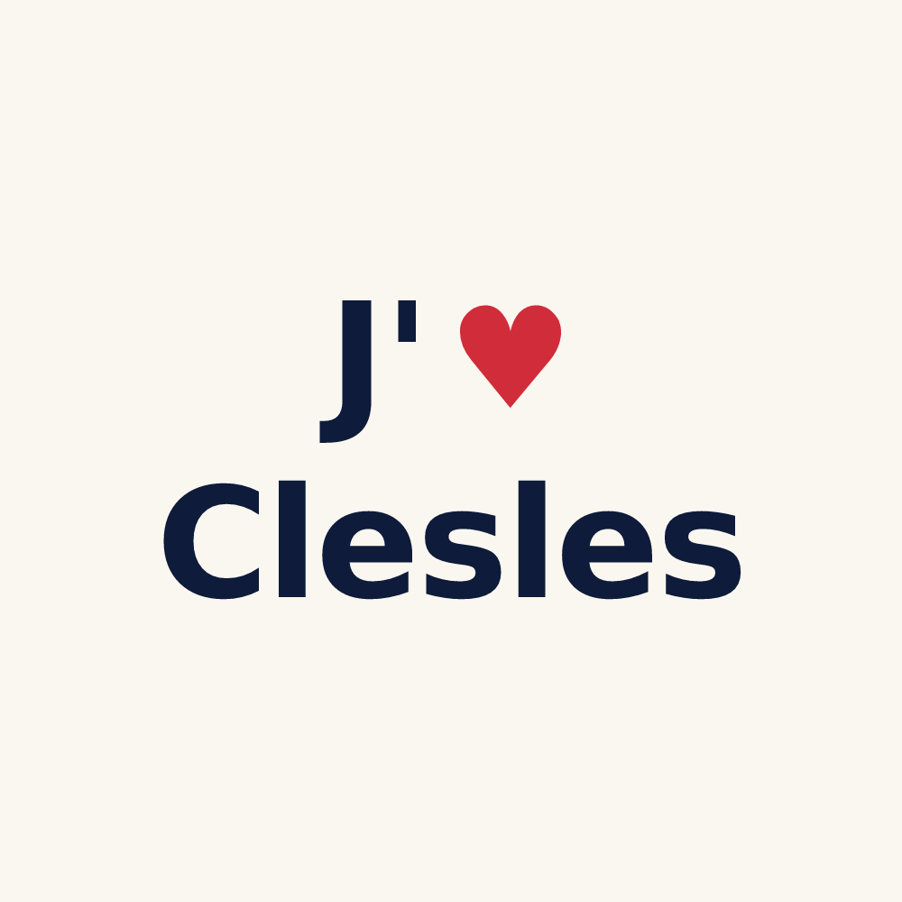 Tasse personnalisée Clesles — design « J'aime Clesles » imprimé sur la tasse
