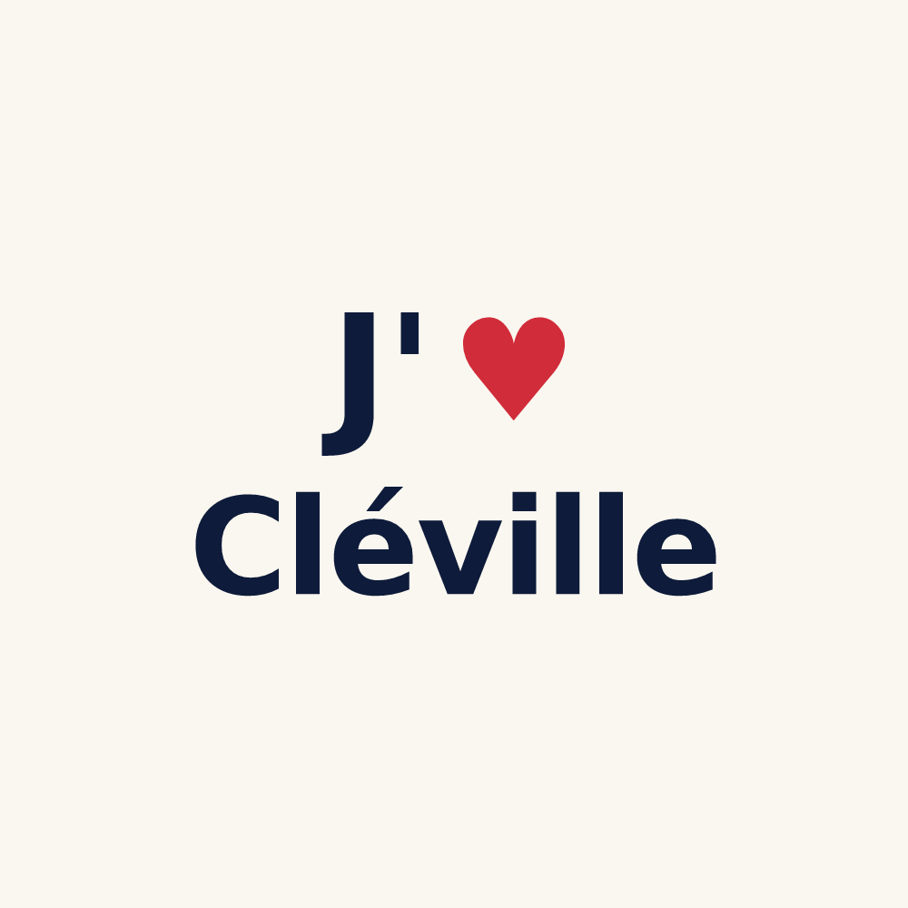 Tasse personnalisée Cléville — design J'aime Cléville