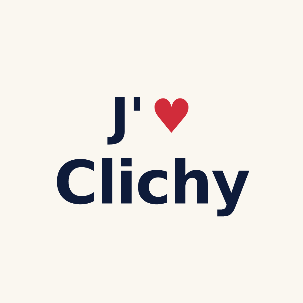 Tasse personnalisée Clichy — design J'aime Clichy