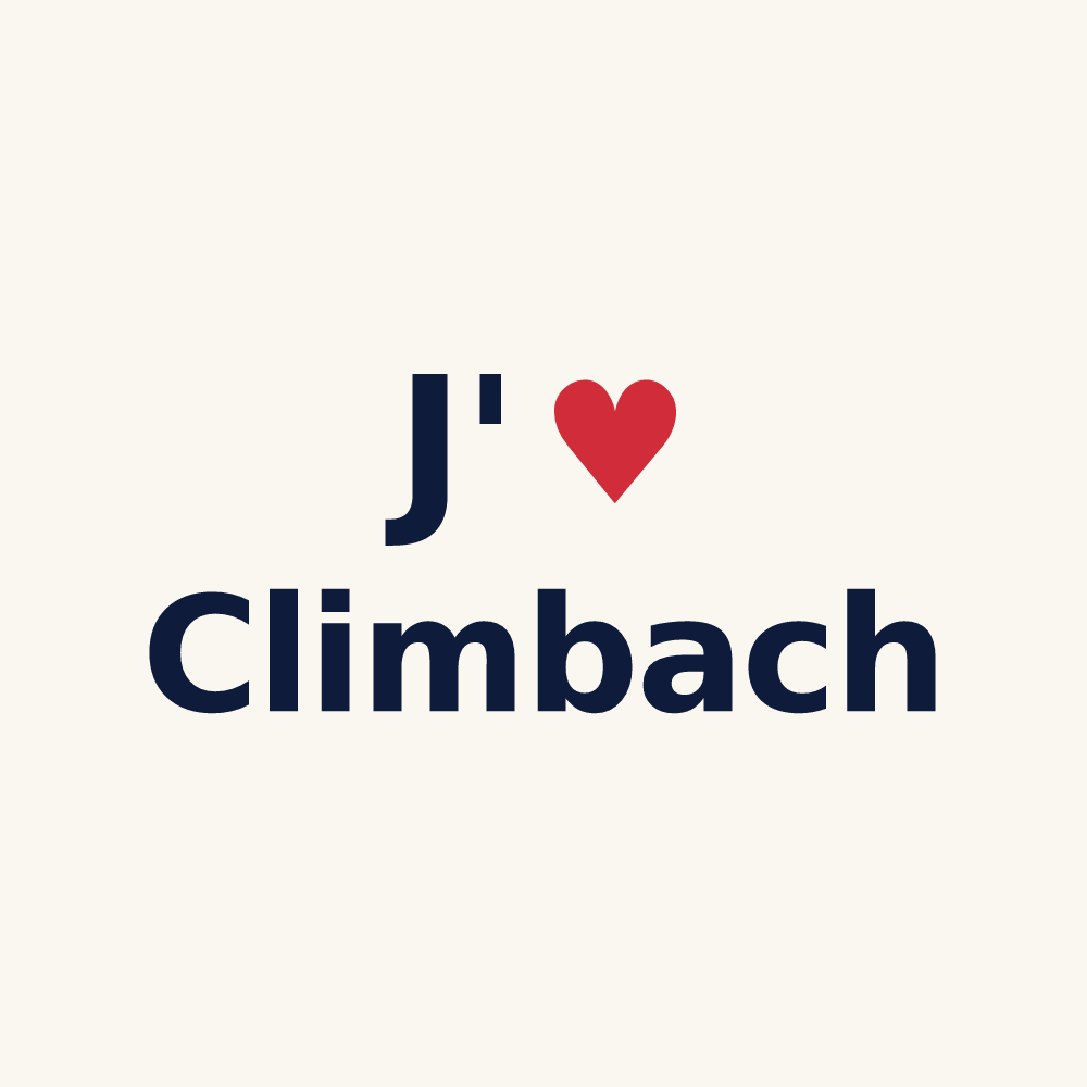 Tasse personnalisée Climbach — design J'aime Climbach