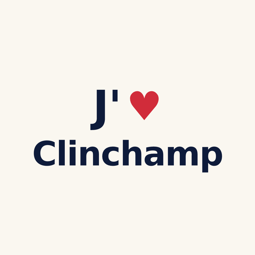 Tasse personnalisée Clinchamp — design J'aime Clinchamp