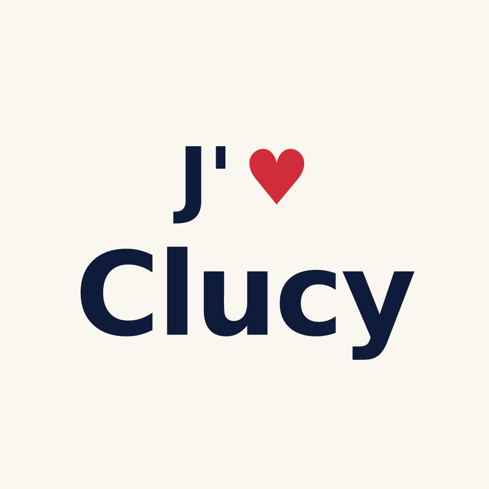 Tasse personnalisée Clucy — design J'aime Clucy
