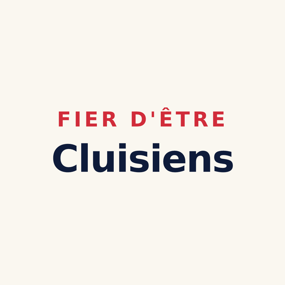 Tasse « Fier d'être Cluisiens » — design pour Cluis
