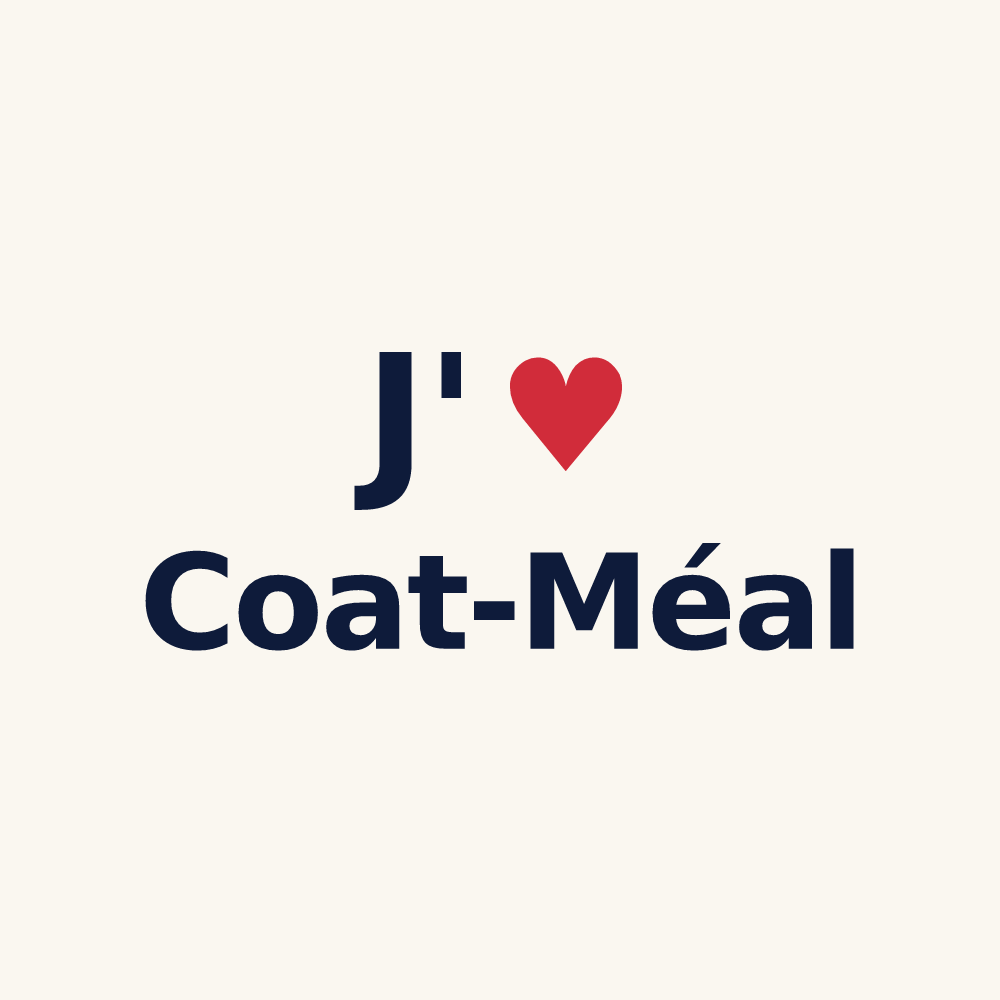 Tasse personnalisée Coat-Méal — design J'aime Coat-Méal