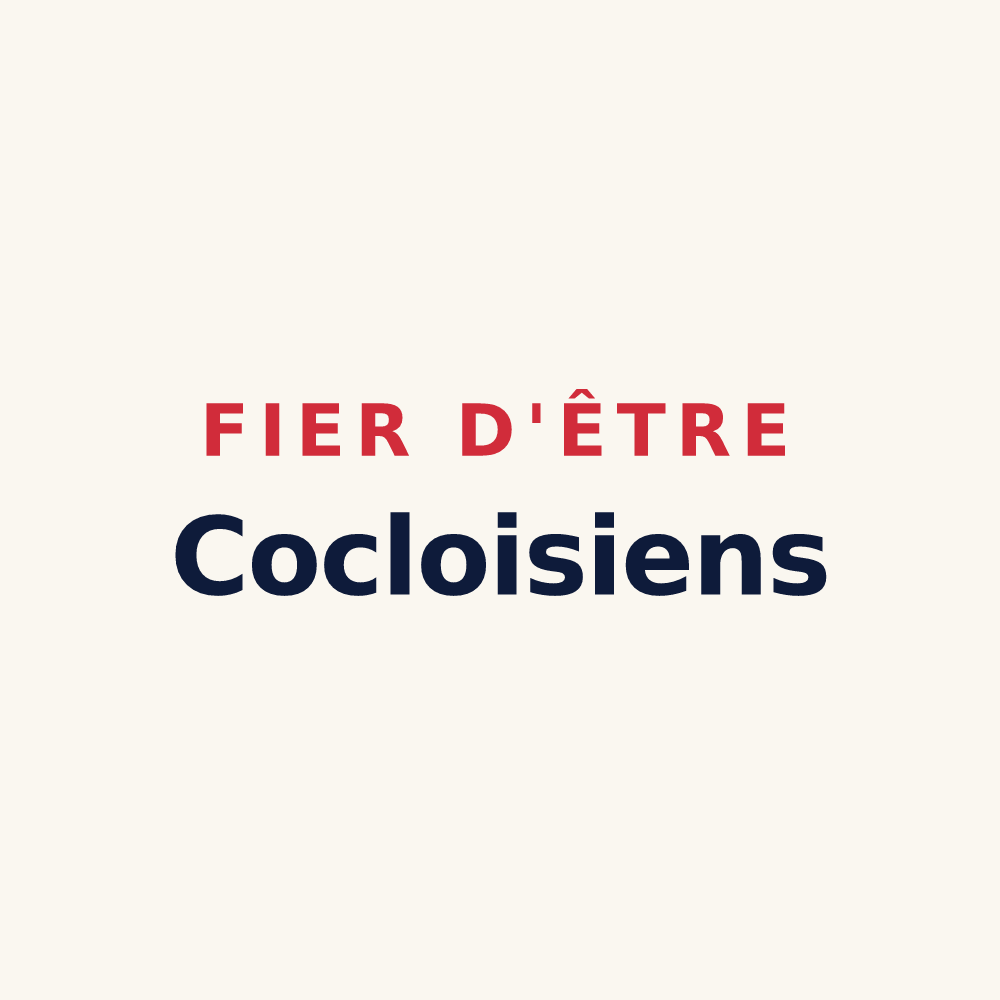 Tasse « Fier d'être Cocloisiens » — design pour Coclois