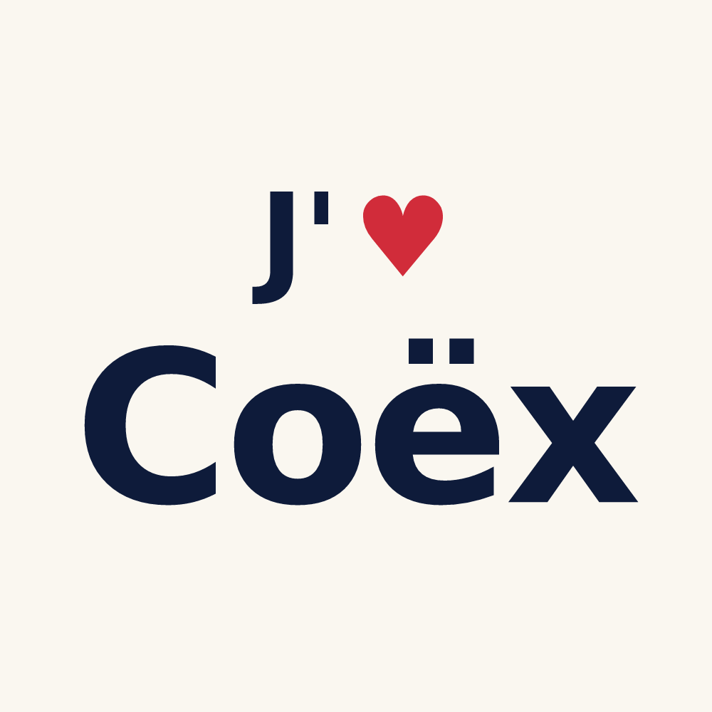 Tasse personnalisée Coëx — design J'aime Coëx