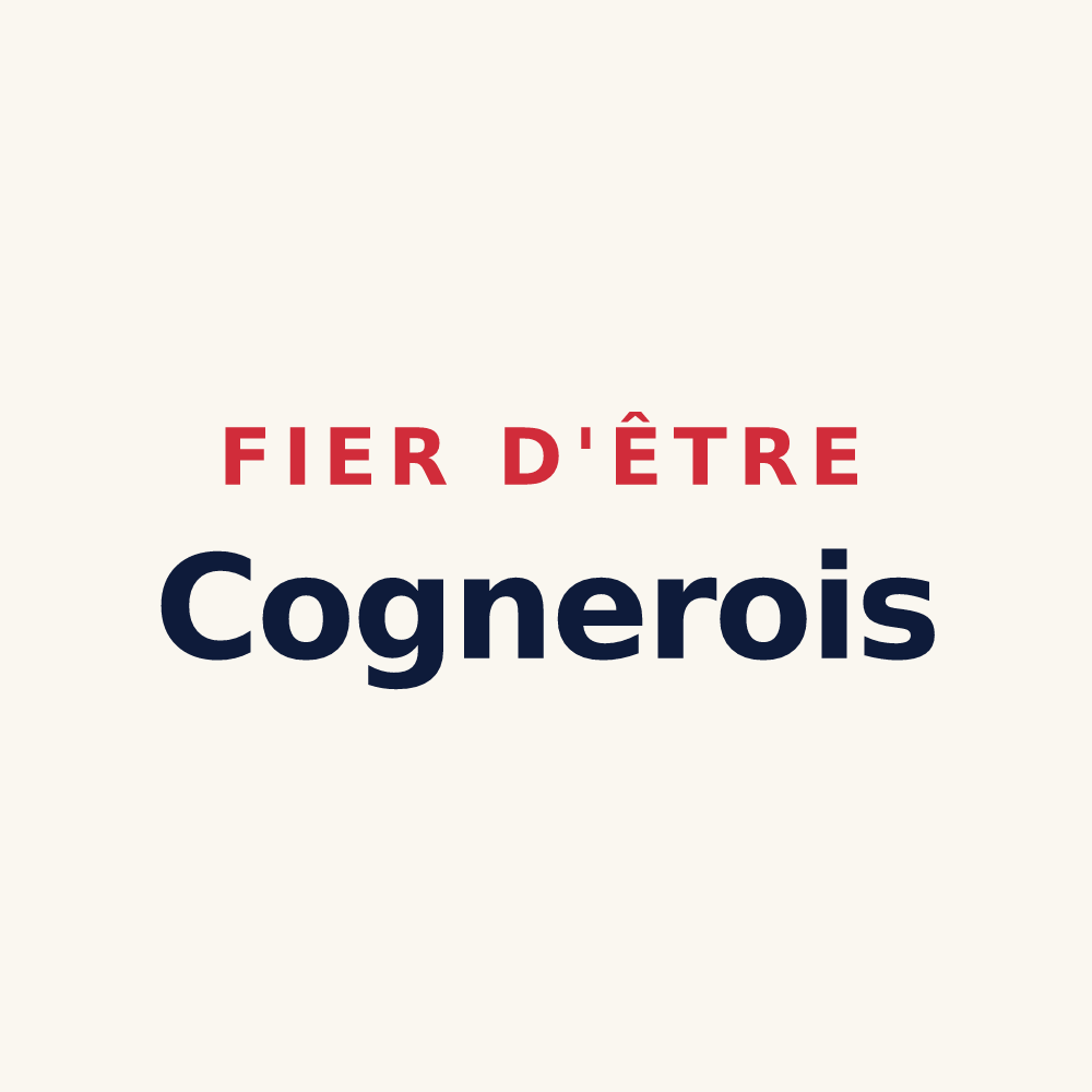 Tasse « Fier d'être Cognerois » — design pour Cogners