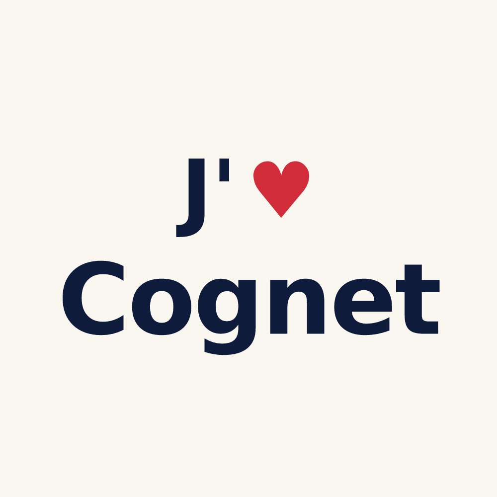 Tasse personnalisée Cognet — design J'aime Cognet