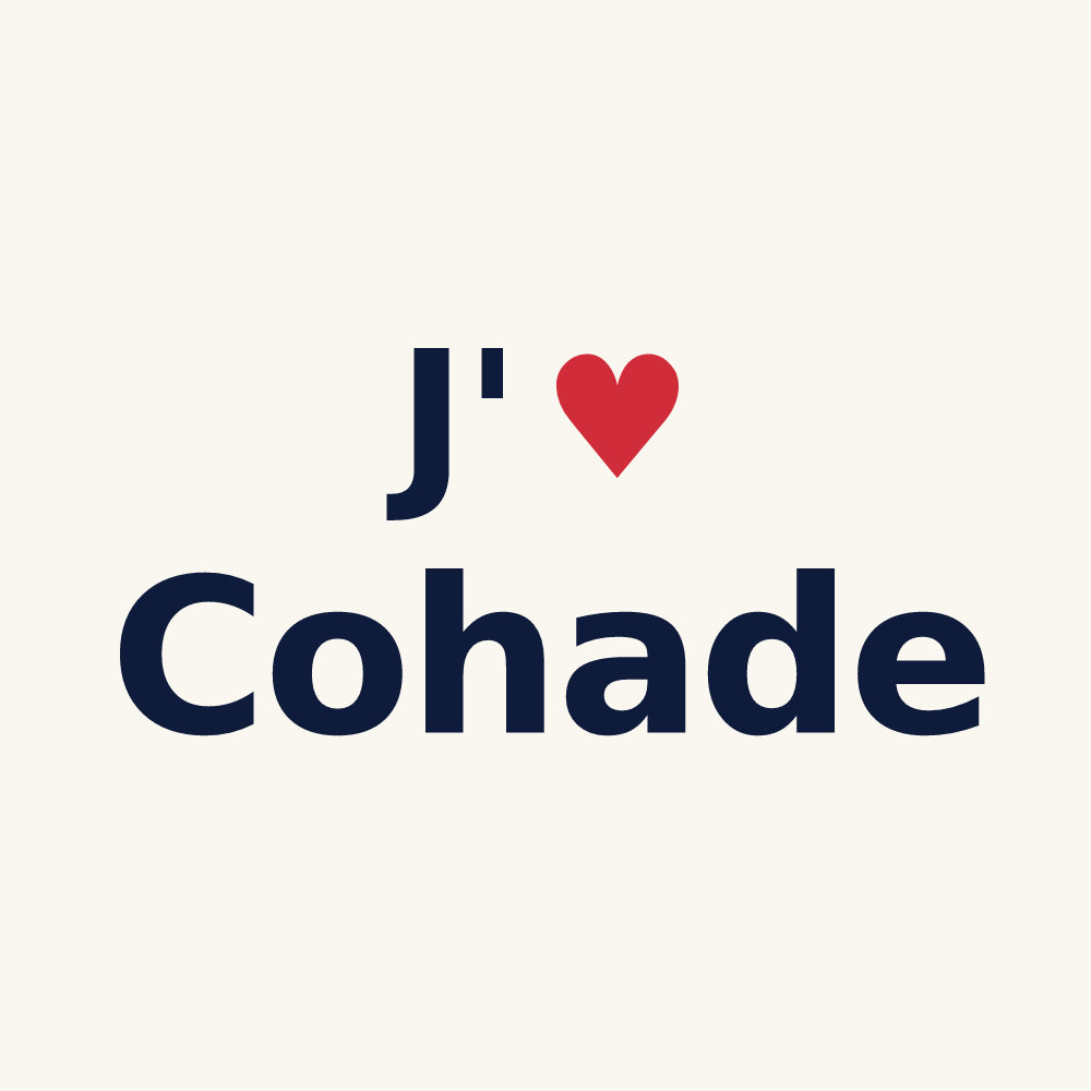 Tasse personnalisée Cohade — design J'aime Cohade