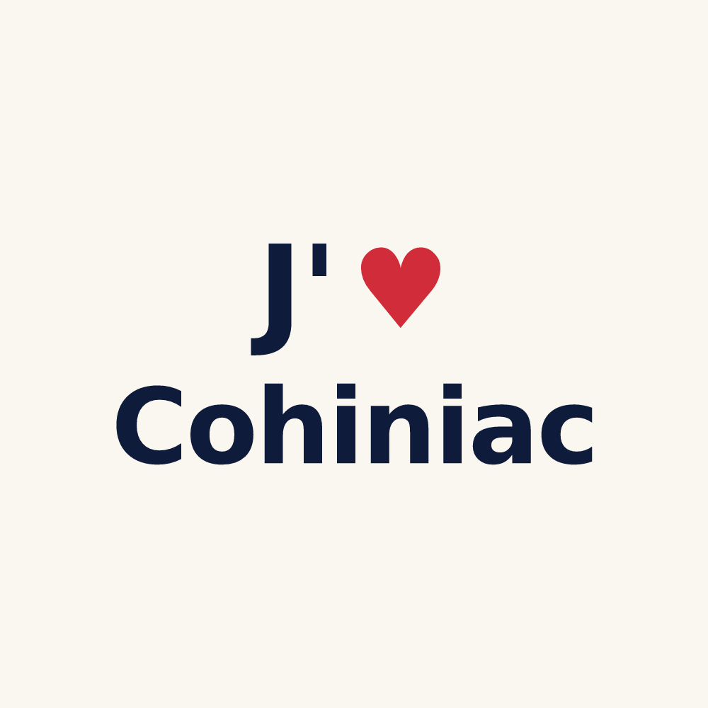 Tasse personnalisée Cohiniac — design J'aime Cohiniac