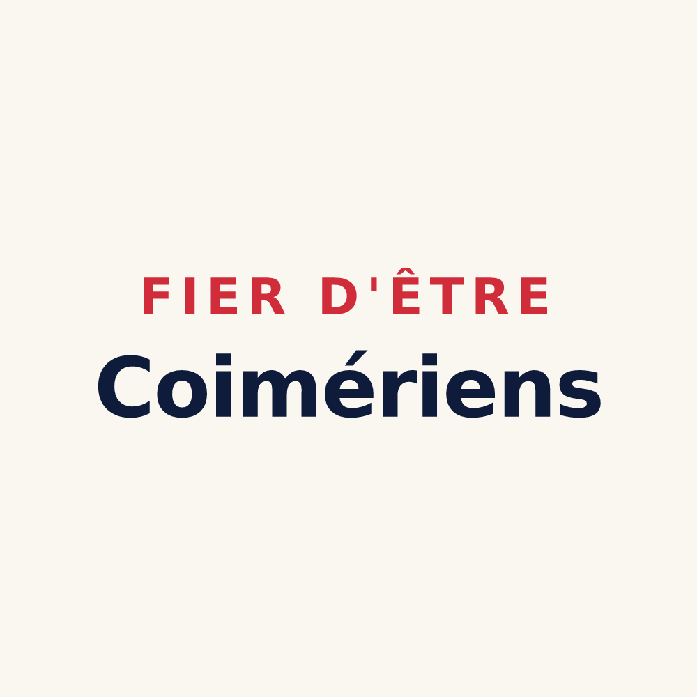 Tasse « Fier d'être Coimériens » — design pour Coimères