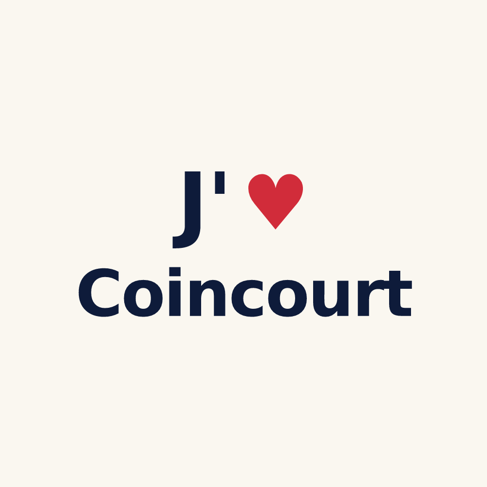 Tasse personnalisée Coincourt — design « J'aime Coincourt » imprimé sur la tasse
