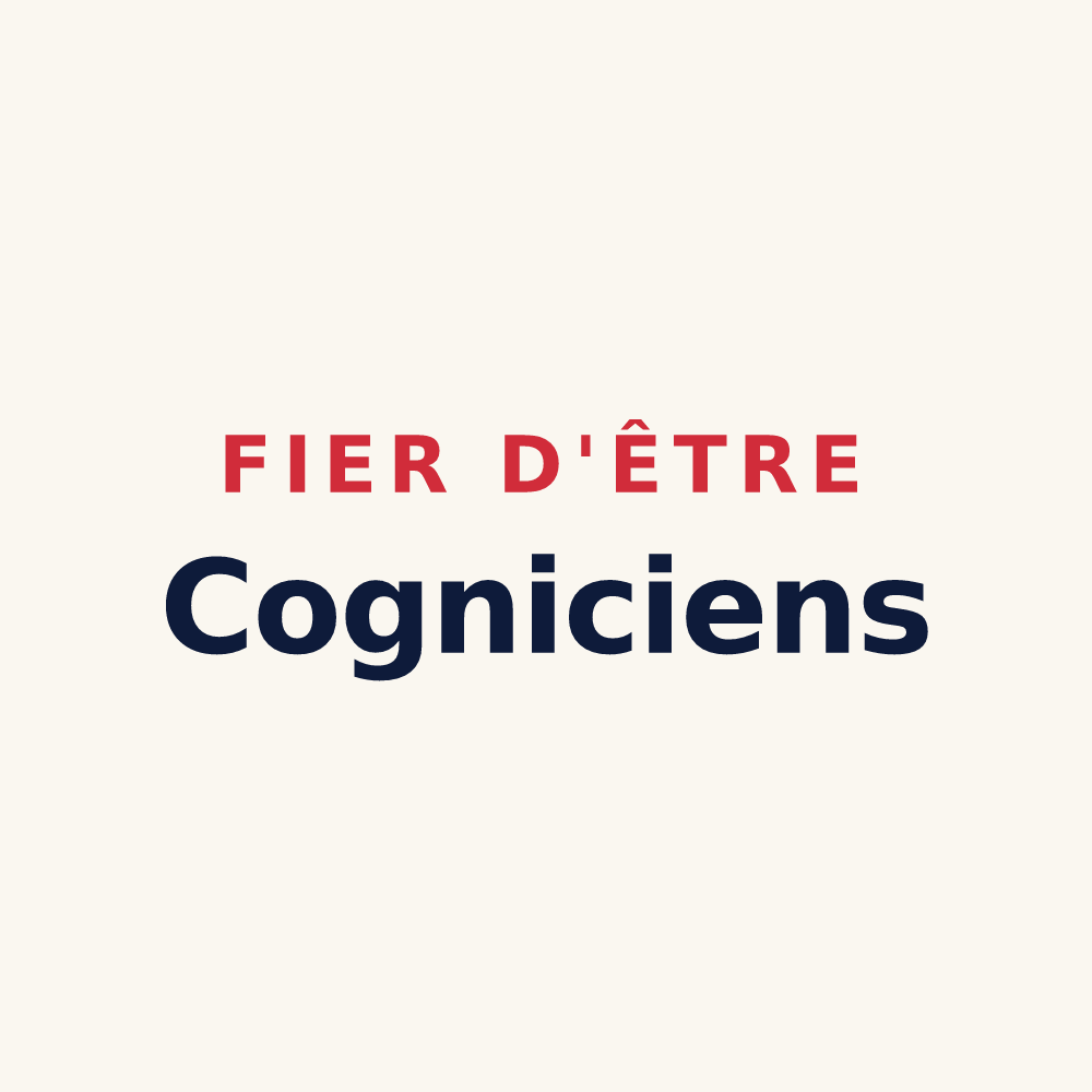 Tasse « Fier d'être Cogniciens » — design pour Coings