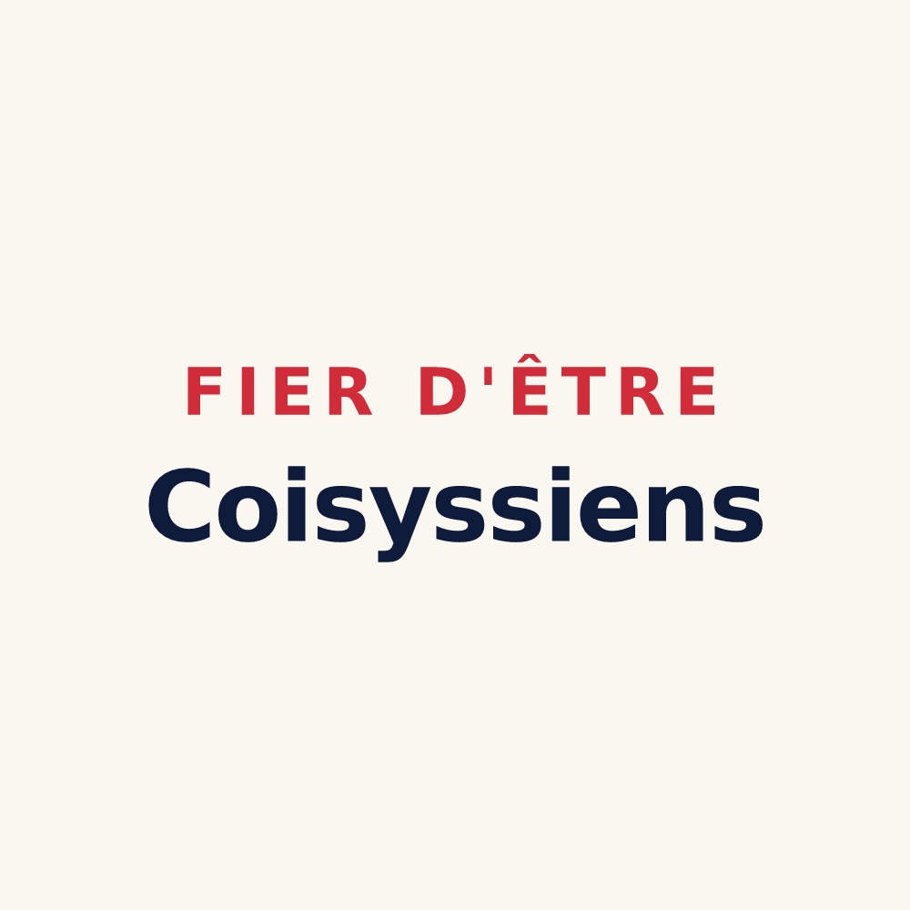 Tasse « Fier d'être Coisyssiens » — design pour Coisy