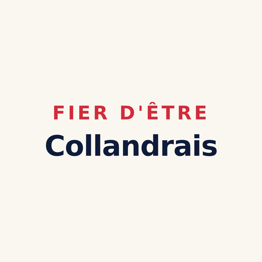 Tasse « Fier d'être Collandrais » — design pour Collandres-Quincarnon